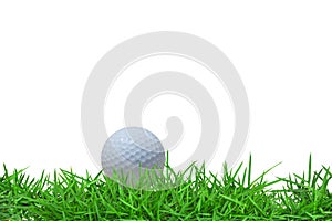 Golf ball on green grass