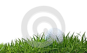 Golf ball on green grass