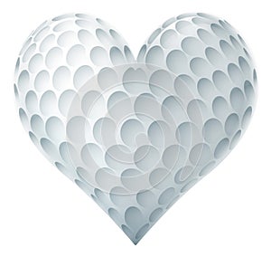 Golf Ball In A Heart Shape