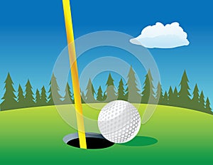 Golf ball hole