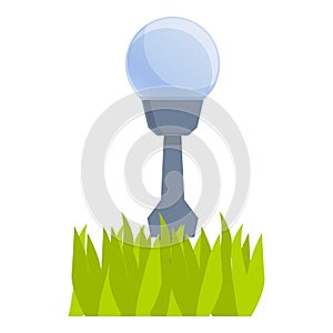 Golf ball icon, cartoon style