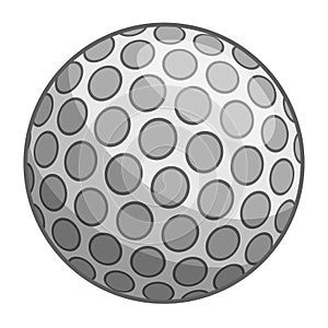 Golf ball icon, cartoon style