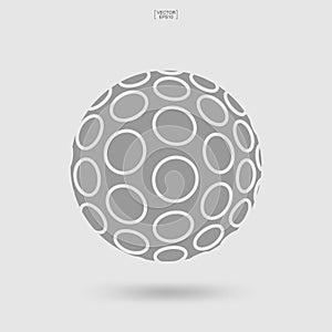 Golf ball icon. Sports ball sign and symbol. Vector