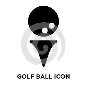 Golf ball icon vector isolated on white background, logo concept