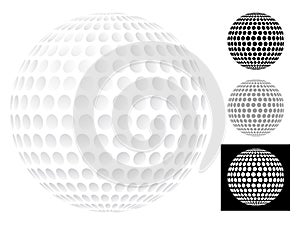 Golf ball isolated on white