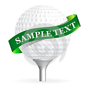 Golf ball isolated on white