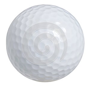 Golf ball isolated on white with clipping path