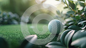 Golf Ball on Lush Green Field