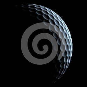 Golf ball over dark background