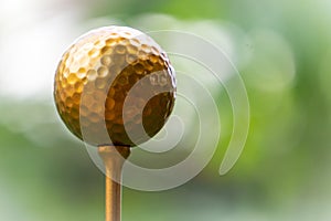 Golden golf ball is the world`s biggest sport