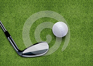 Golf ball and putter