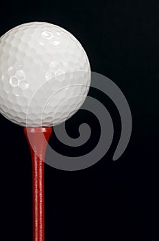 Golf Ball Red Tee - vertical