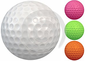 Golf Ball with Round Dimples