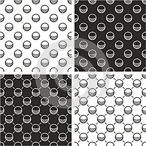 Golf Ball Seamless Pattern Set
