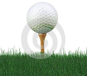 Golf ball on tee