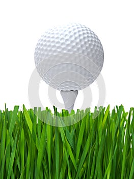 Golf ball on tee