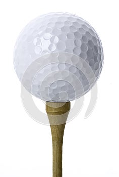 Golf ball on a tee