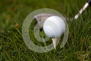 Golf Ball and Tee