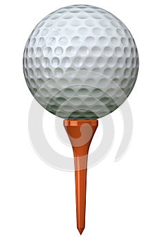 Golf Ball On Tee