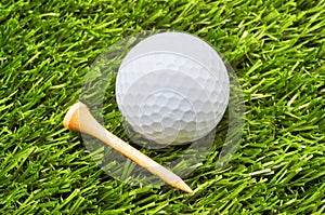 Golf Ball and Tee