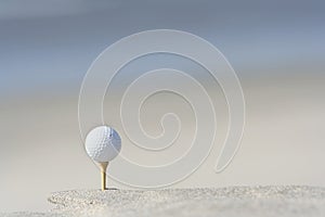 Golf ball and tee