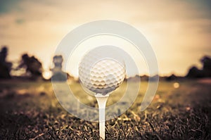 Golf ball on tee