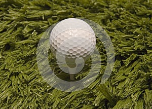 Golf ball on tee