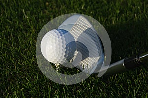 Golf ball on tee