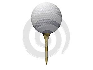 Golf ball and tee