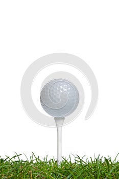 Golf ball on tee