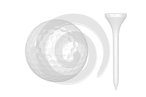 Golf ball and tee