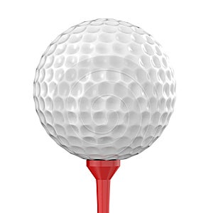 Golf ball on tee