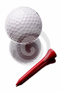 Golf ball and tee