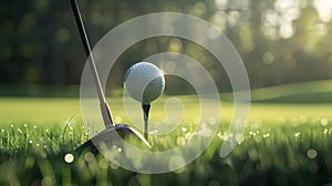 The Golf Ball on Tee.AI generated image