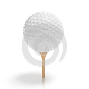 Golf ball on tee