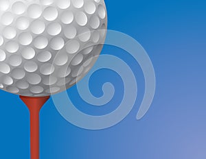 Golf Ball on Tee Illustration