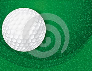 Golf Ball on Textured Green Illustration