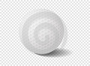 golf ball on transparency grid - Vector Illustration