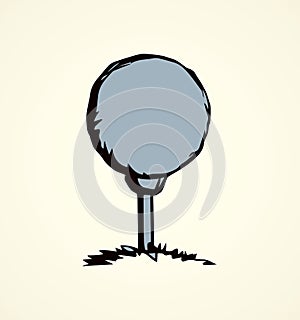 The golf ball. Vector drawing