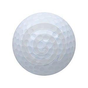 Golf ball vector realistic illustration on white isolated background