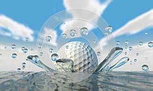 Golf Ball Water Splash