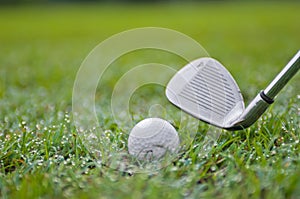 Golf Ball and Wedge