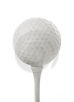 Golf ball on white