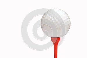 Golf ball on white