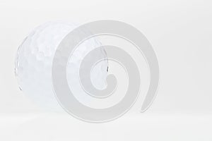 Golf ball on a white background