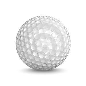 Golf ball on white background.