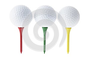 Golf Balls on Tees