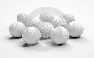 Golf Balls in White Light