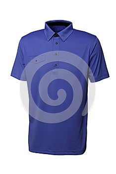 Golf blue tee shirt for man or woman