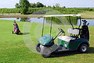 Golf buggy and golf bag